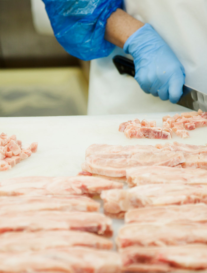 食肉加工製品工場の様子